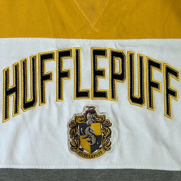 Hufflepuff Crewneck Sweater - Yellow, White, Gray - Picture 4 of 8